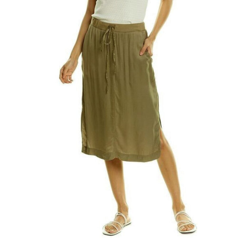 Michael Stars Womens Dom Step Hem Midi Skirt Small